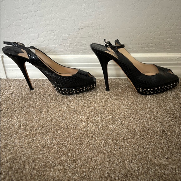 Jimmy Choo Black Embossed Python - Picture 5 of 10